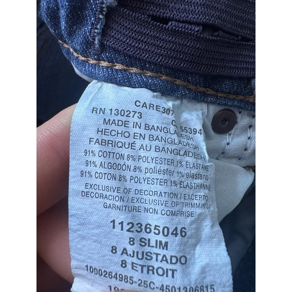 Kids Wrangler Classic Boot‎ Cut Jeans Size 8 Slim Blue